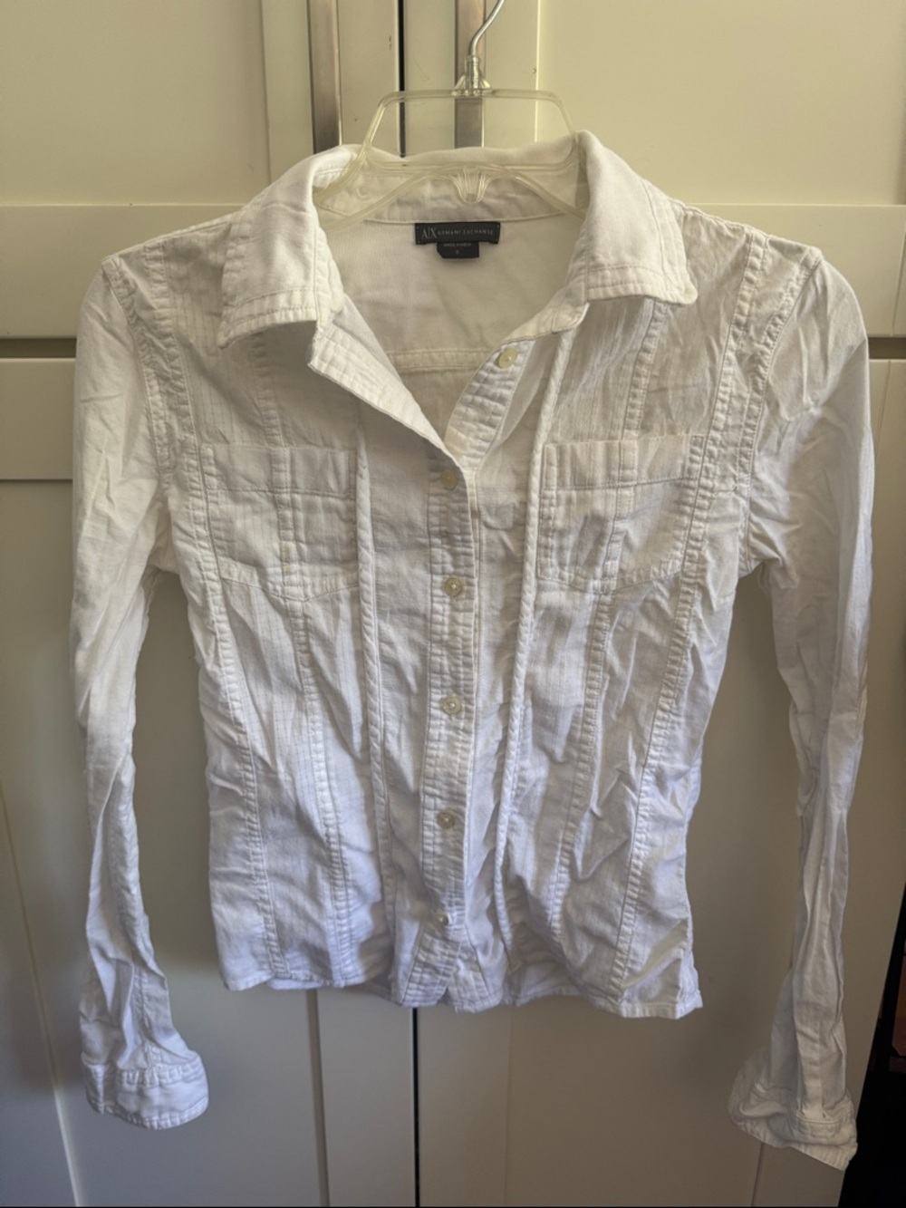 A/X Armani Exchange White Button-Down Shirt